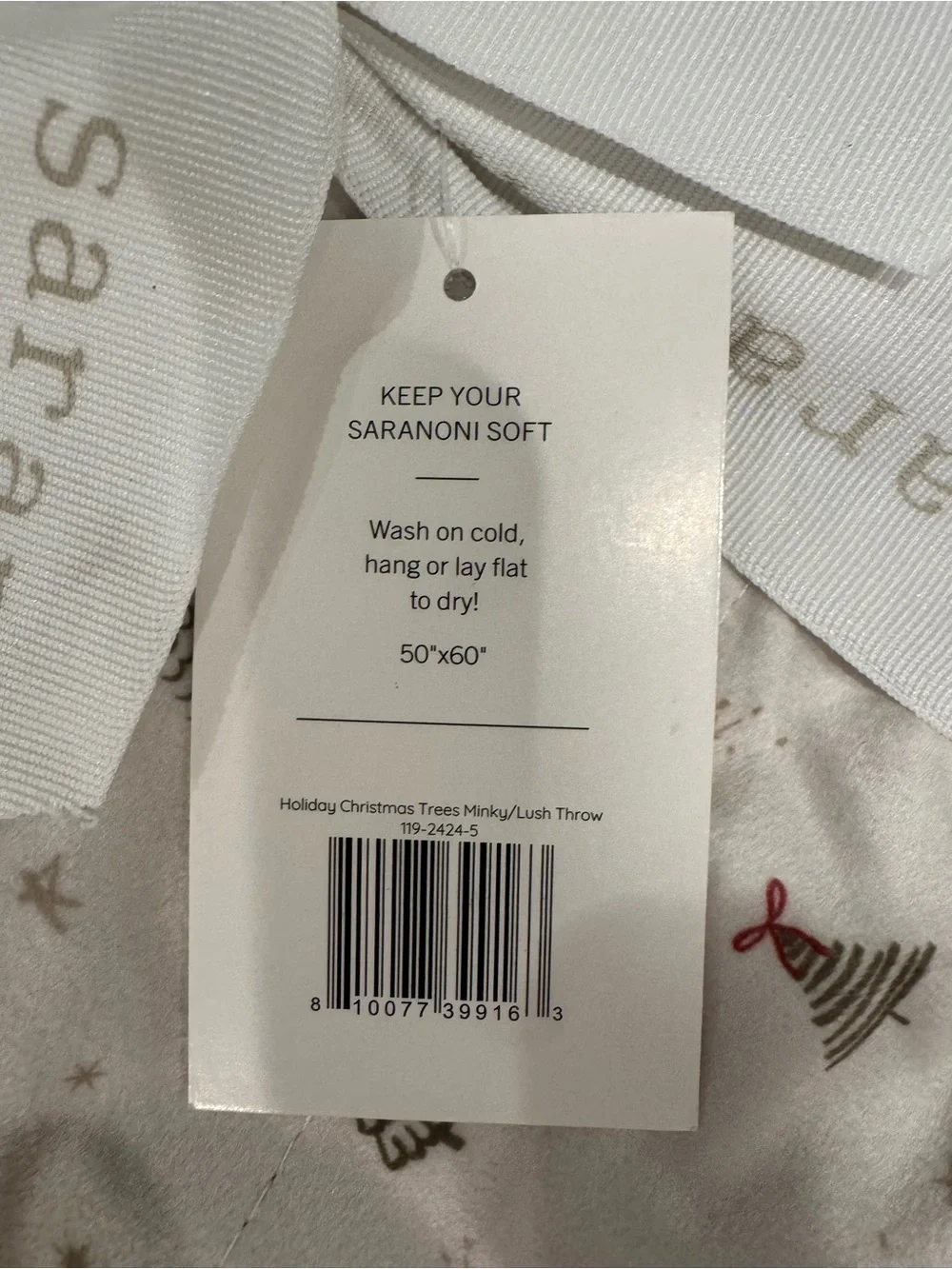 NWT Saranoni Minky/Faux Fur Throw Blanket